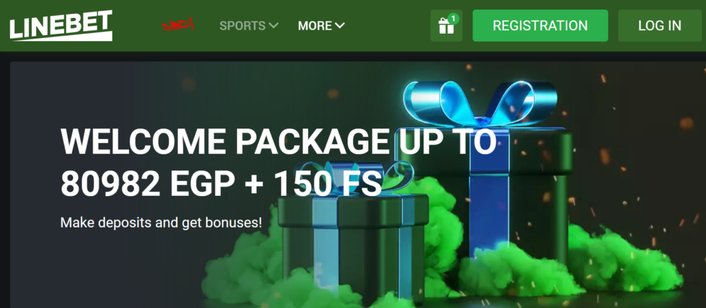 LineBet casino welcome package