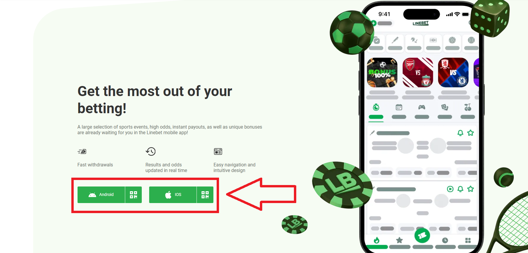 استخدام النسخة التجريبية من LineBet لأجهزة iPhone وiPad